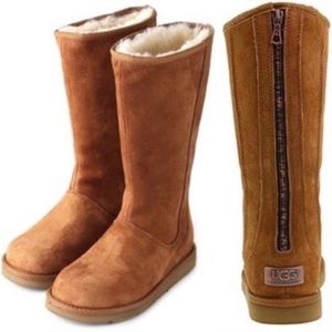UGG Tall Chestnut Zip Up Back Boot